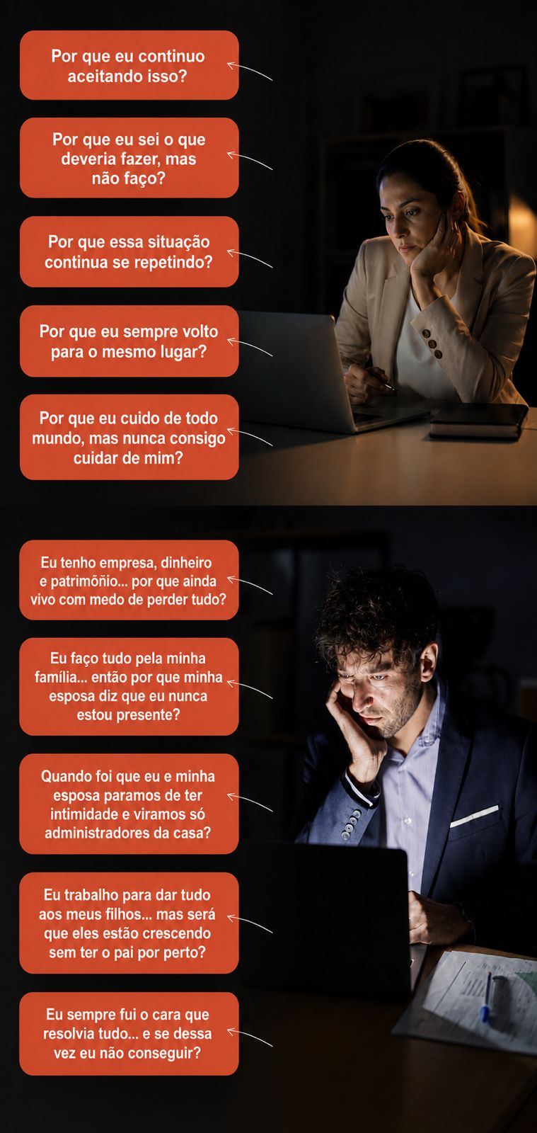 Pensamentos que se repetem: por que eu continuo aceitando isso, por que essa situação continua se repetindo